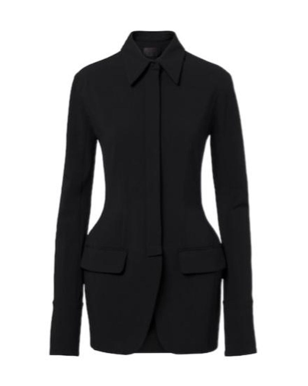 Mugler Black Wool-Blend Jacket