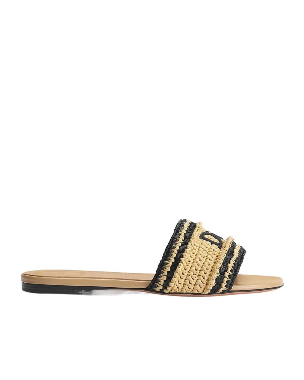 Dior Metallic Iviera Woven Slide