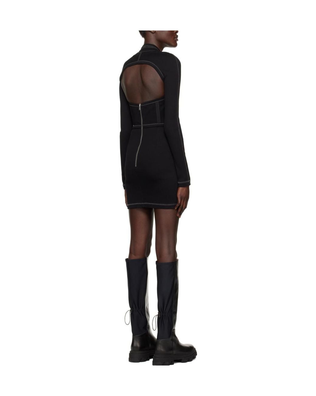 Dion Lee Black Modular Corset Dress