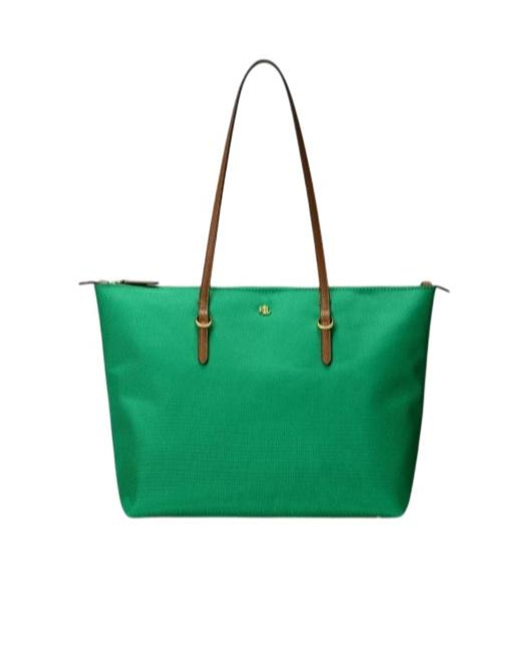 Ralph Lauren Green Zippered Shoulder Bag