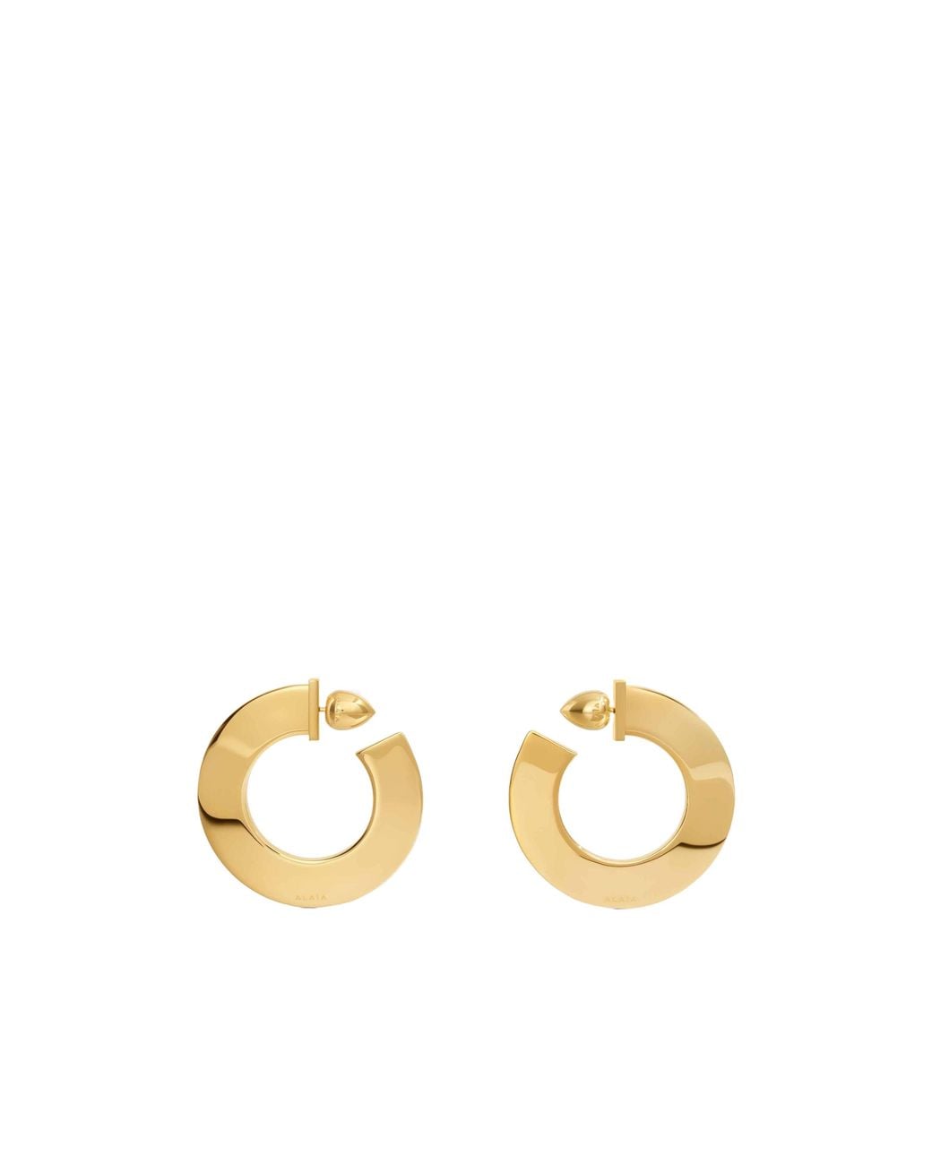 Alaïa Metallic Alaïa Small Blade Hoop Earrings