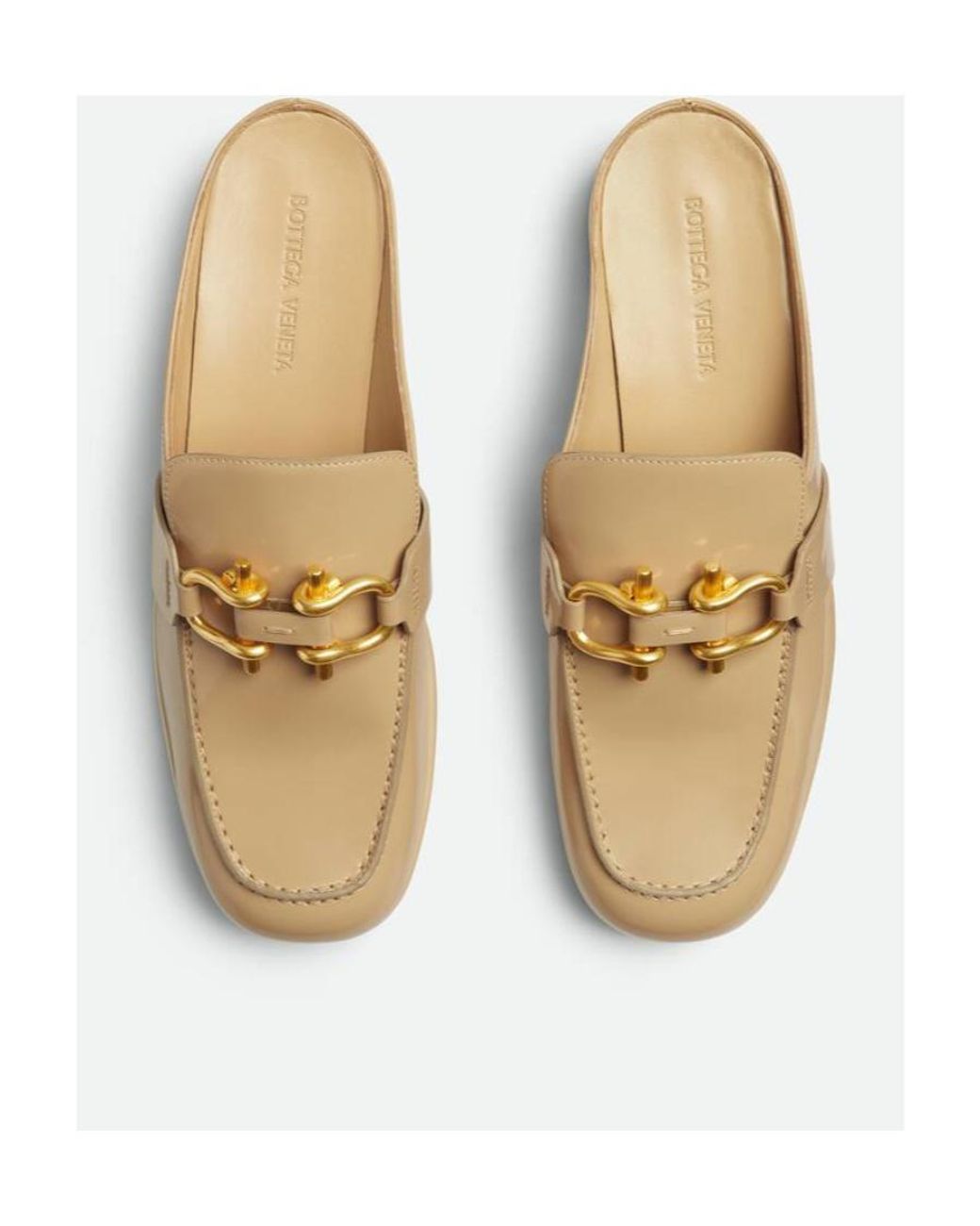 Bottega Veneta White Logo Mules