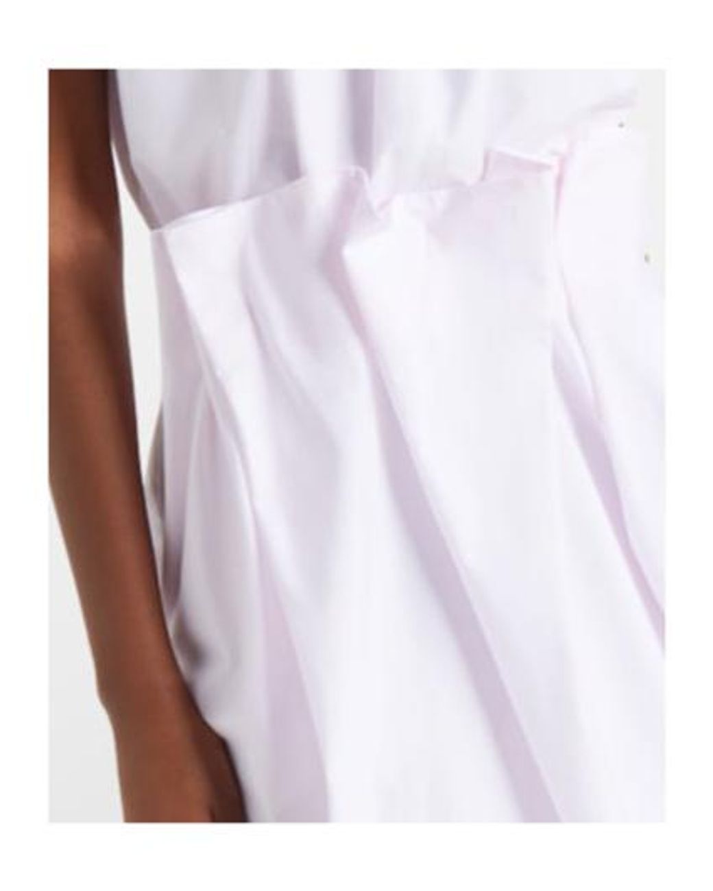 Simone Rocha Purple Pleated Cotton Pencil Skirt