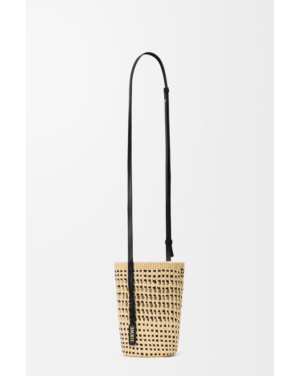 Loewe Multicolor Braid Drawstring Basket Bag