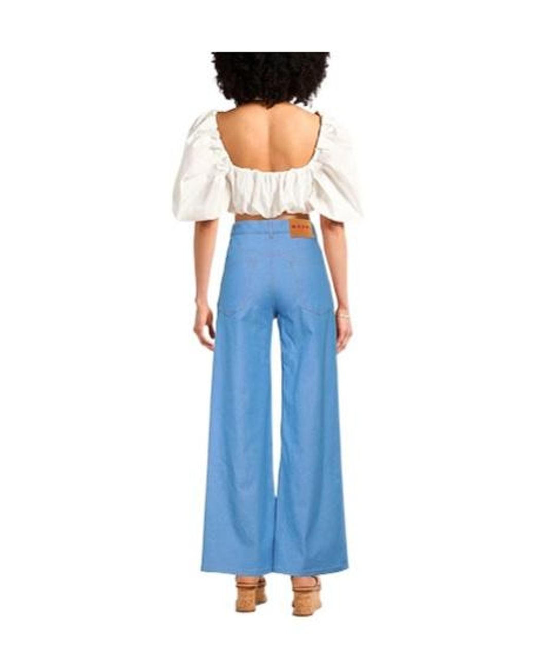 Marni Blue Plain Colour Jeans
