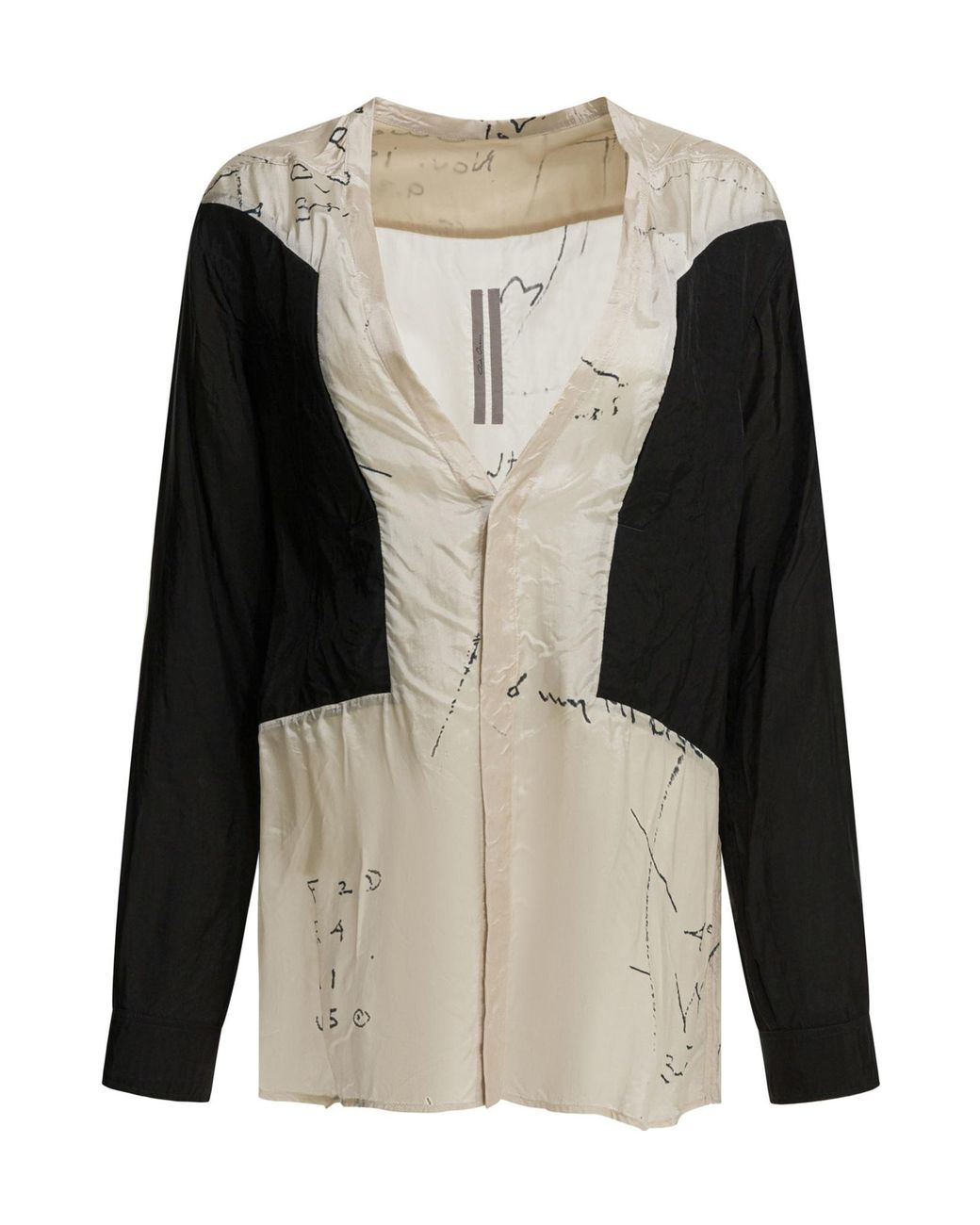 Rick Owens Black Long-Sleeved Shirt