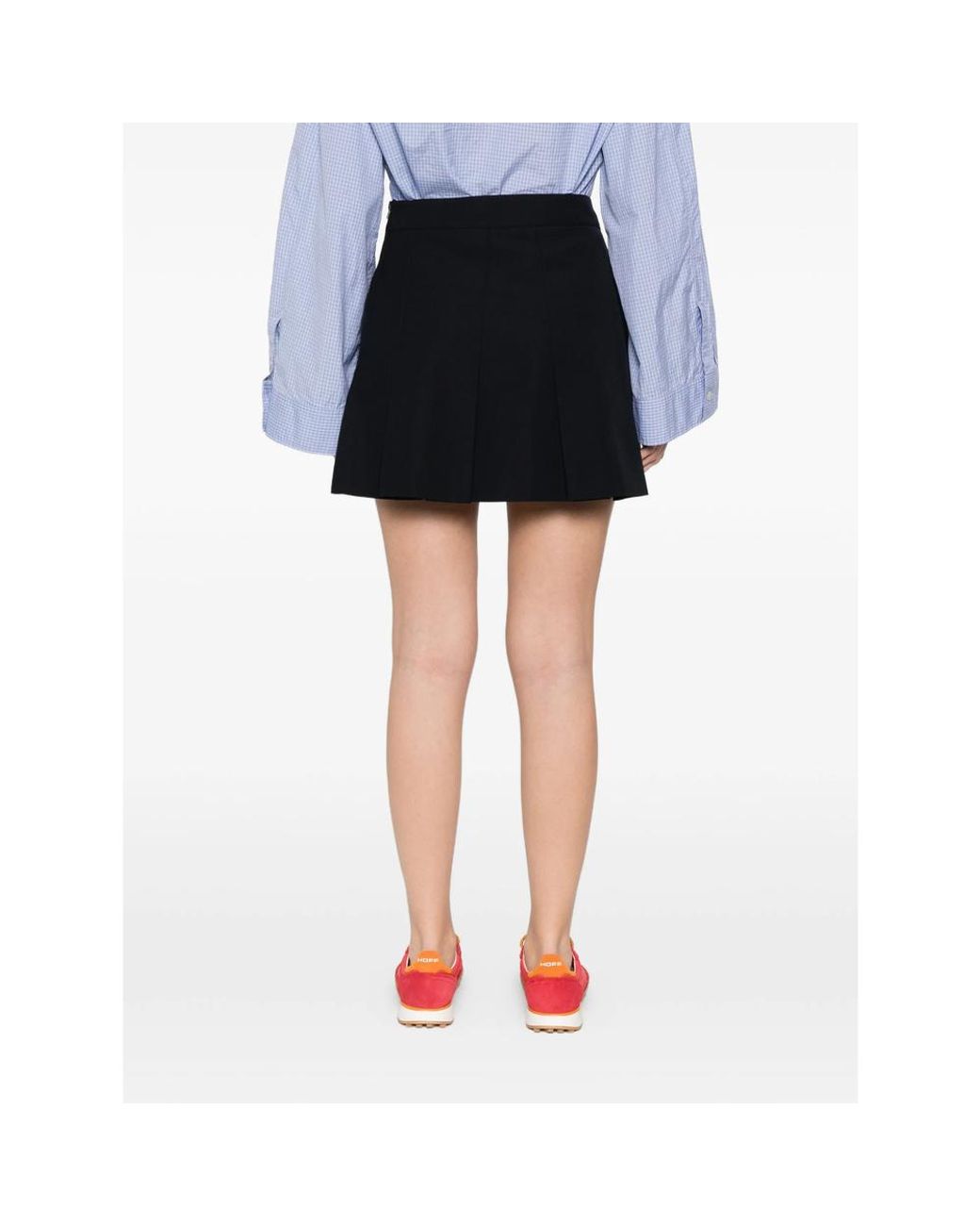 A.P.C. Black Pleated Mini Skirt