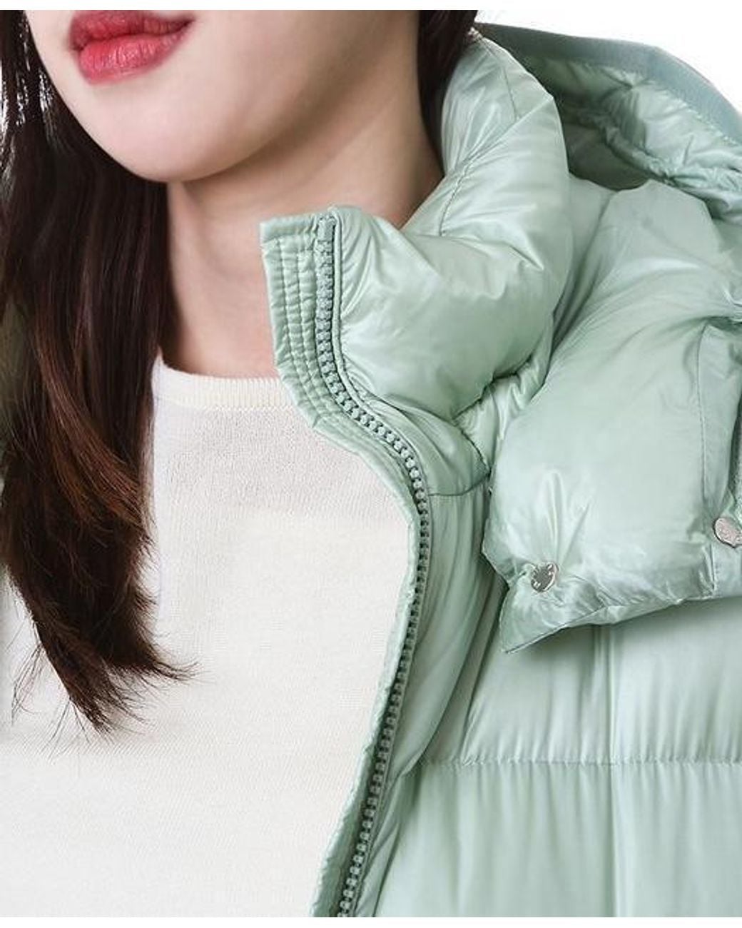 Moncler Green Fourmine Logo Patch Down Jacket