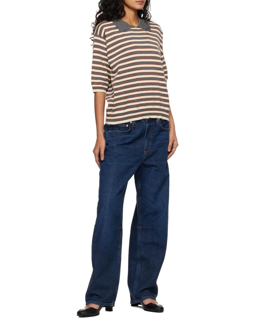 Citizens of Humanity Blue High-Rise Straight Jeans