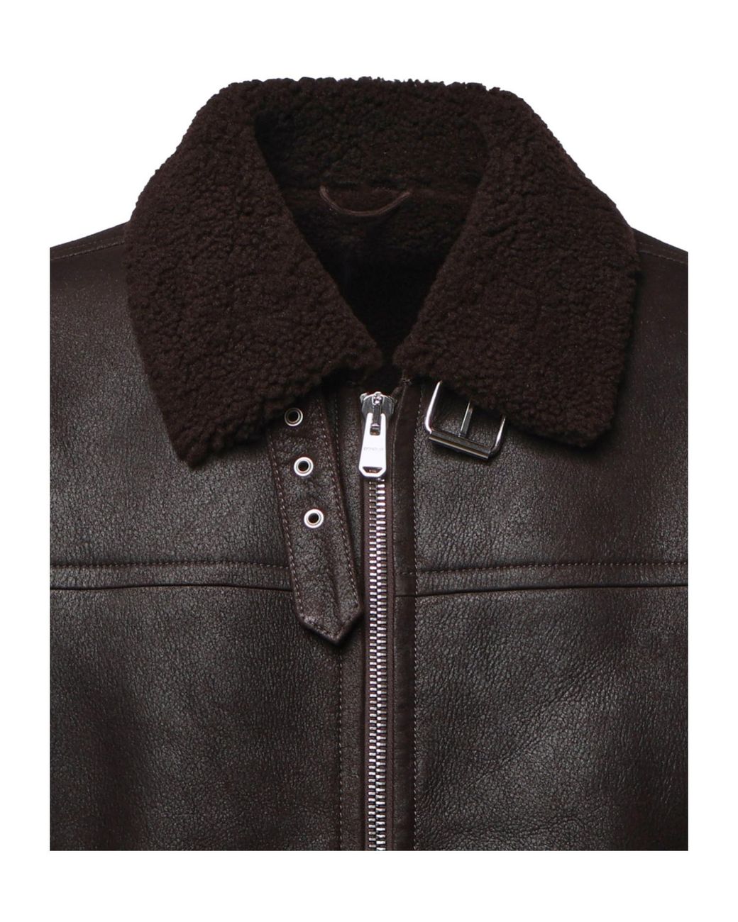Dondup Black Shearling Biker Jacket for men
