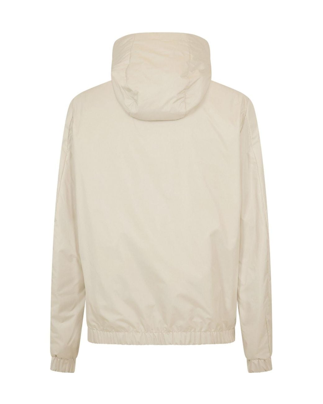 Moncler White Hooded Windproof Jacket for men
