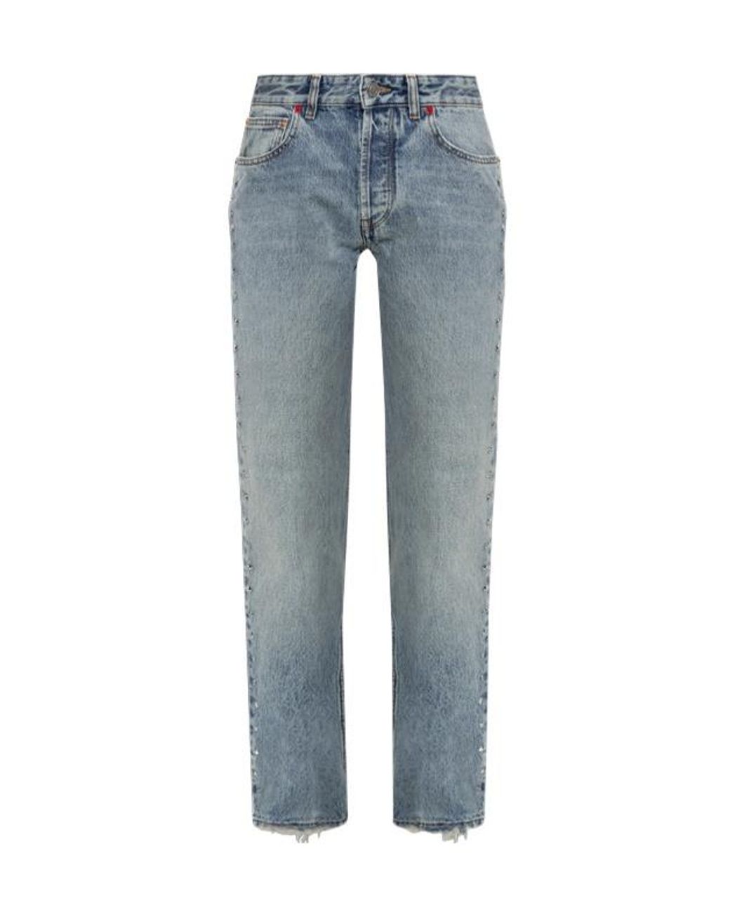 Isabel Marant Blue Dayali Studded Straight-Leg Jeans