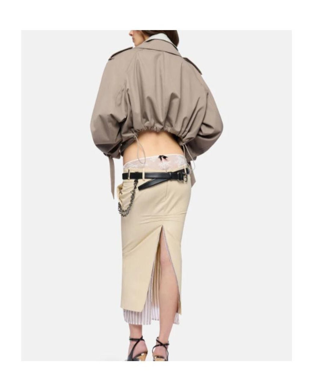The Attico Brown The Short Trench Coat