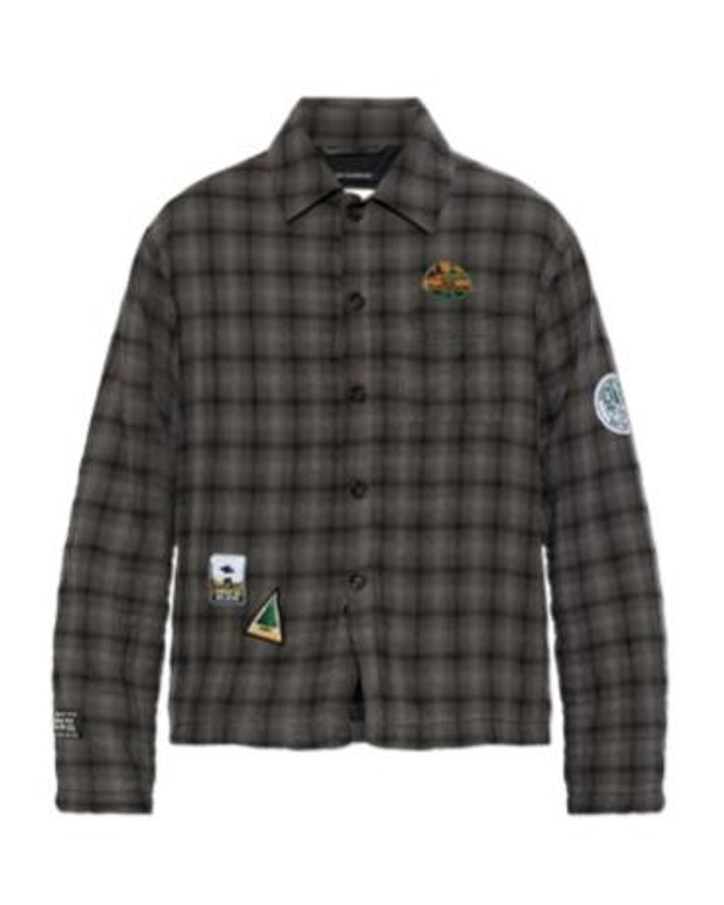 Song For The Mute Gray Checked Casual Shirt-Style Jacket for men