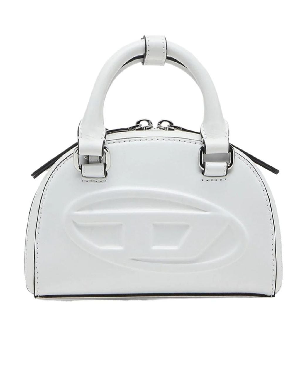 DIESEL White 1Dr Dome Mini Crossbody Bag