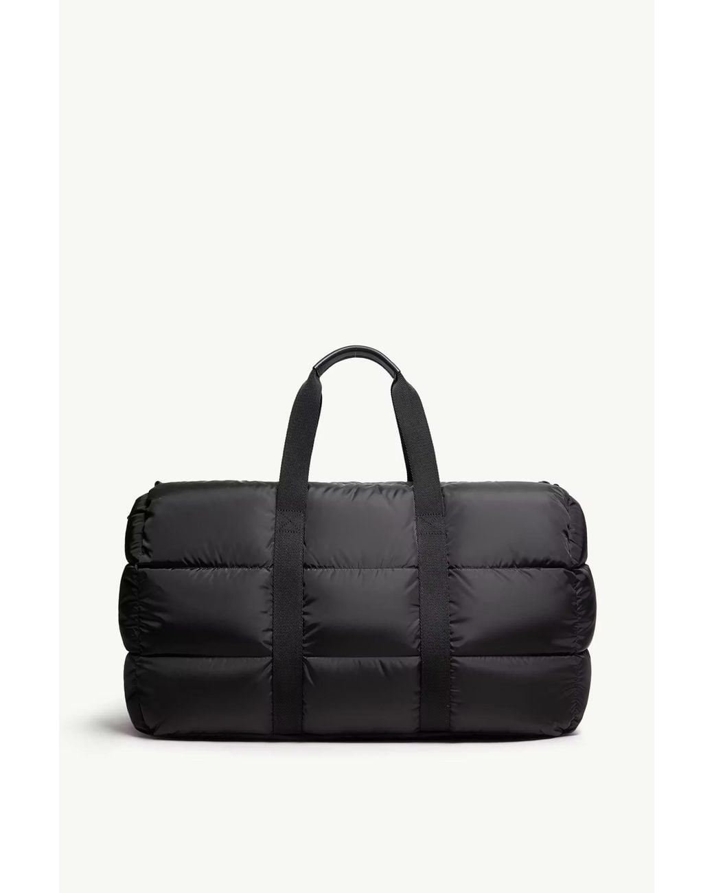 Moncler Black Padded Quilted Duffel Bag for men