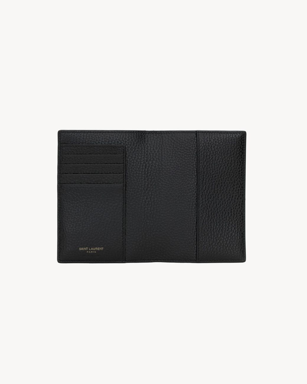 Saint Laurent Black Tiny Cassandre Passport Case for men