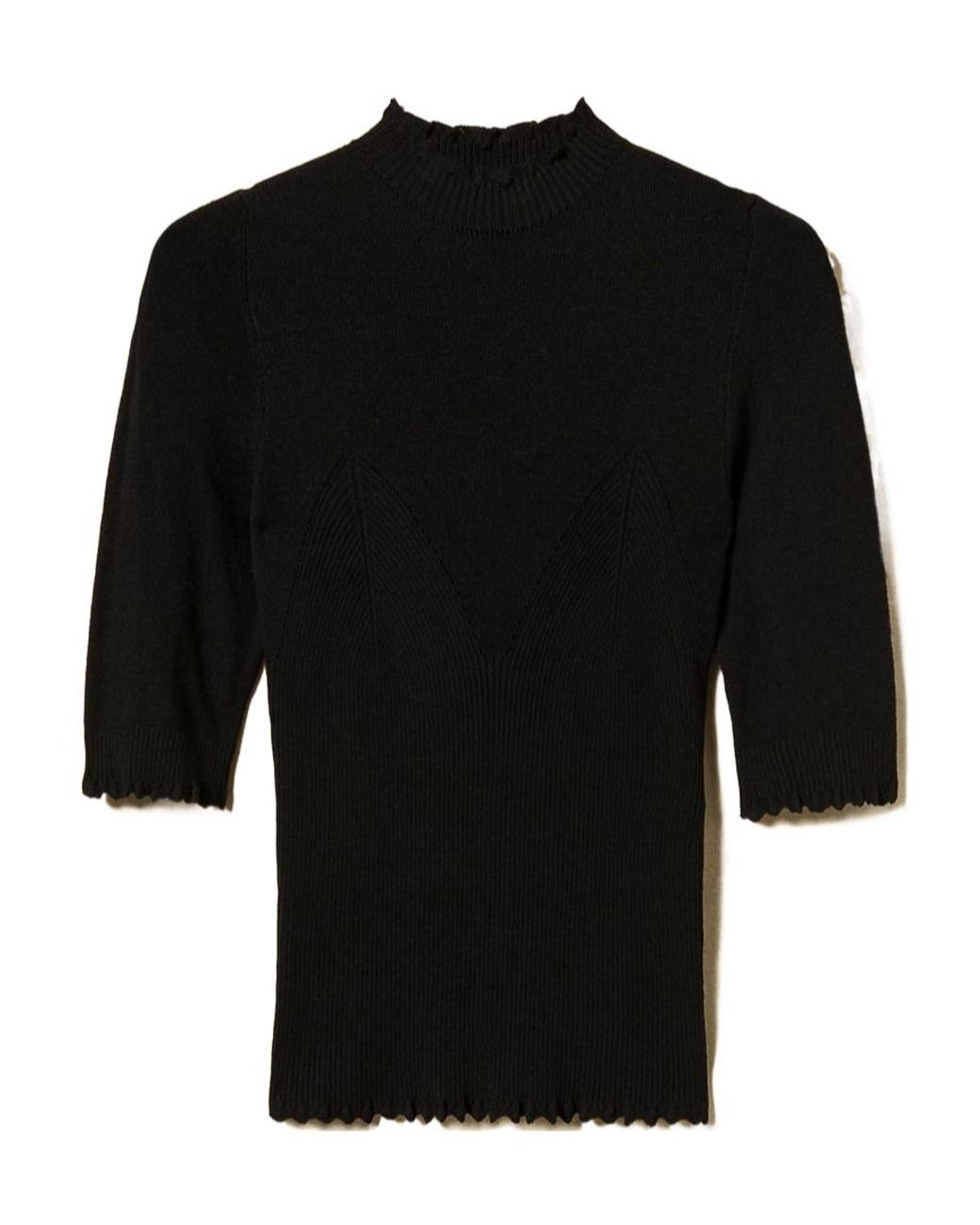 Twinset Black Knitted T-Shirt