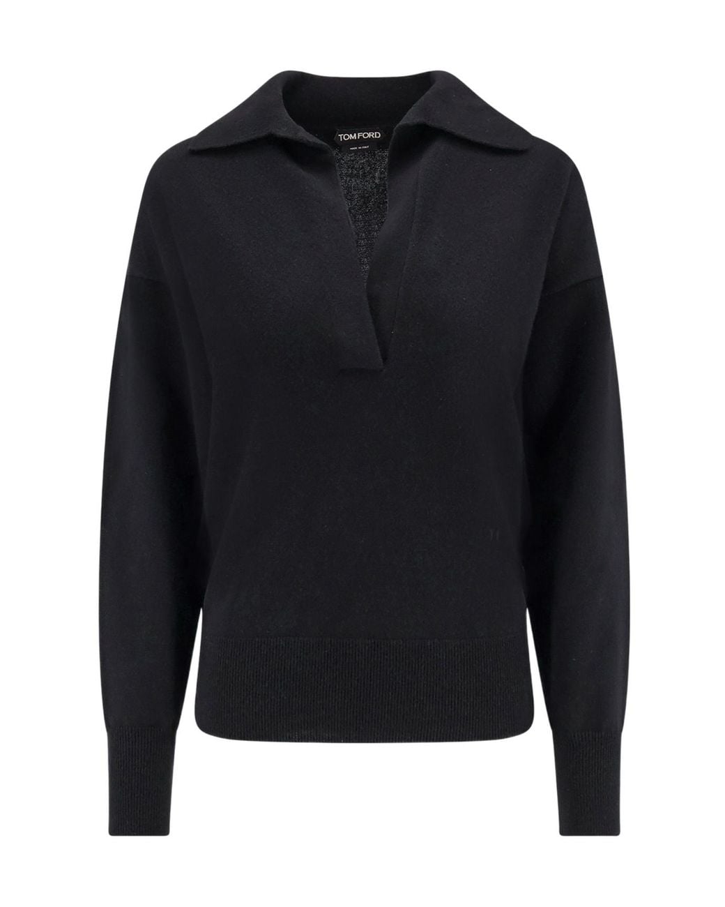 Tom Ford Blue Monogram Embroidered Knitted Jumper