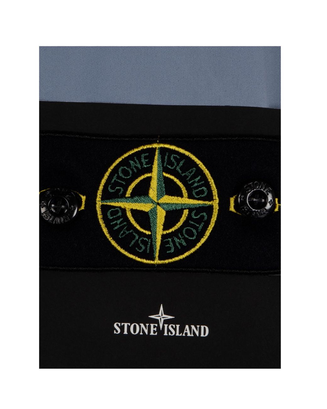 Stone Island Blue High Neck Zip-Up Jacket for men