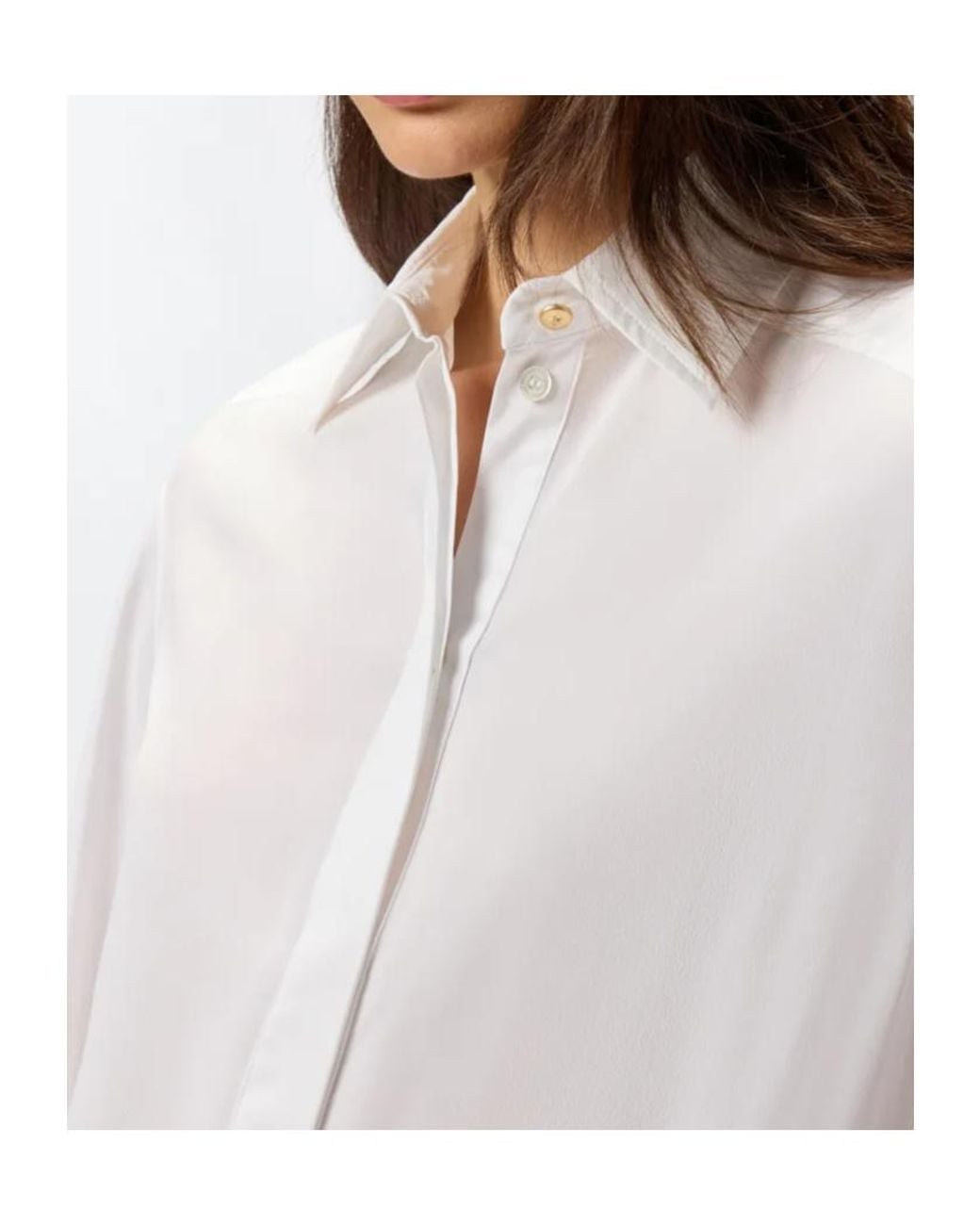 Pinko White Long-Sleeved Shirt
