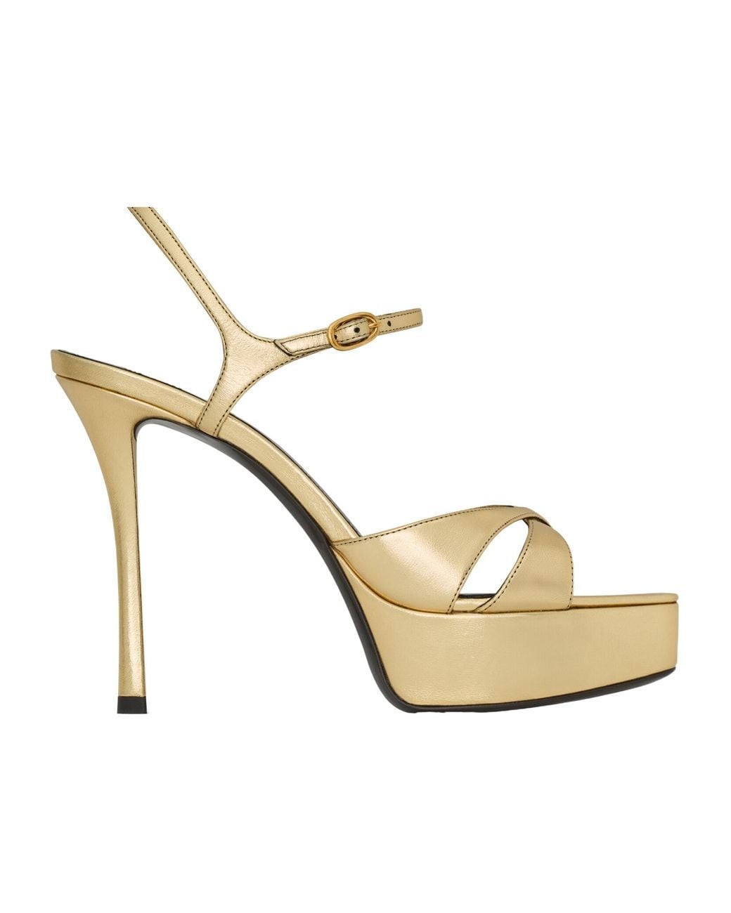 Saint Laurent Metallic Debbie Platform Sandals