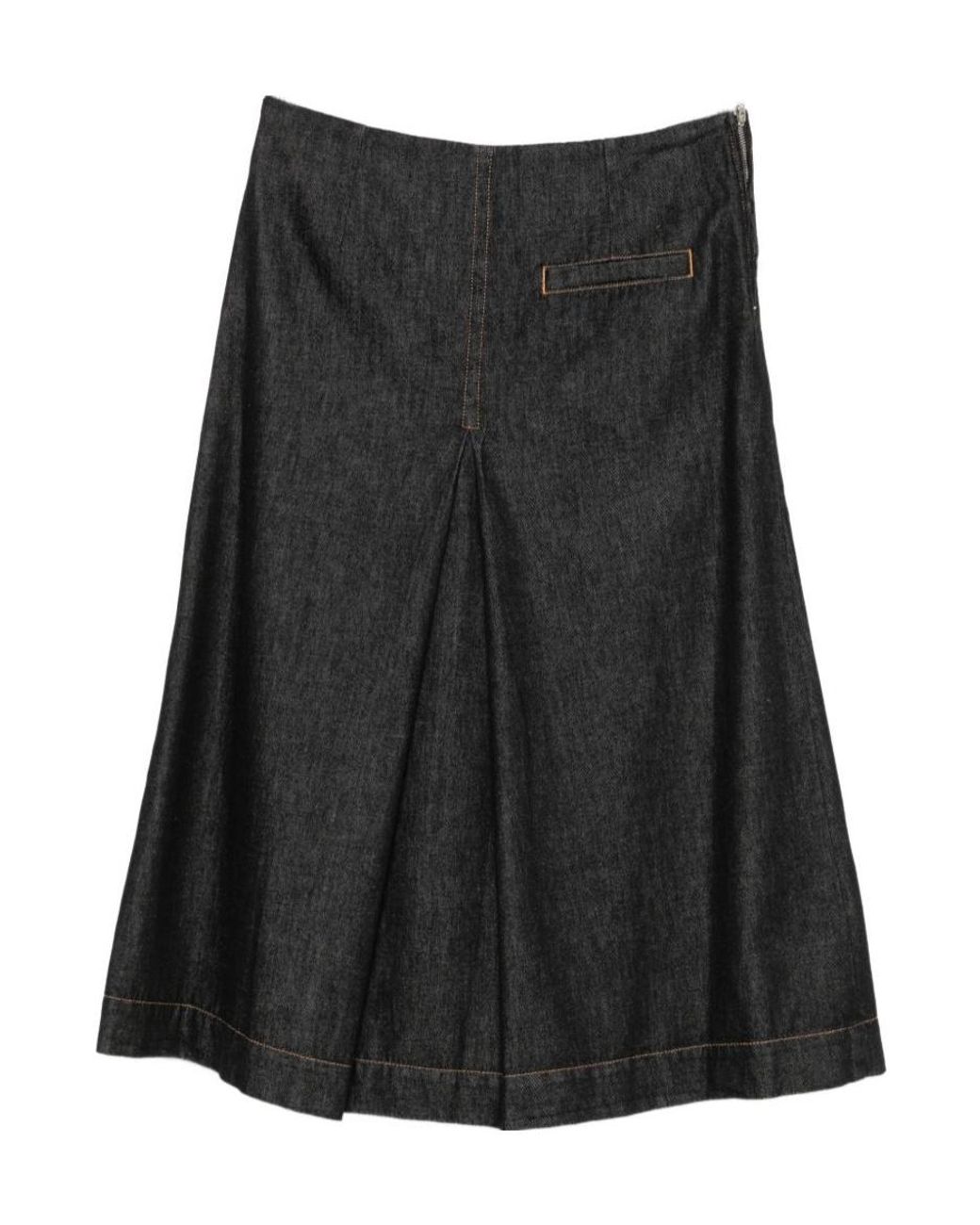 Semicouture Black Belted Skirt