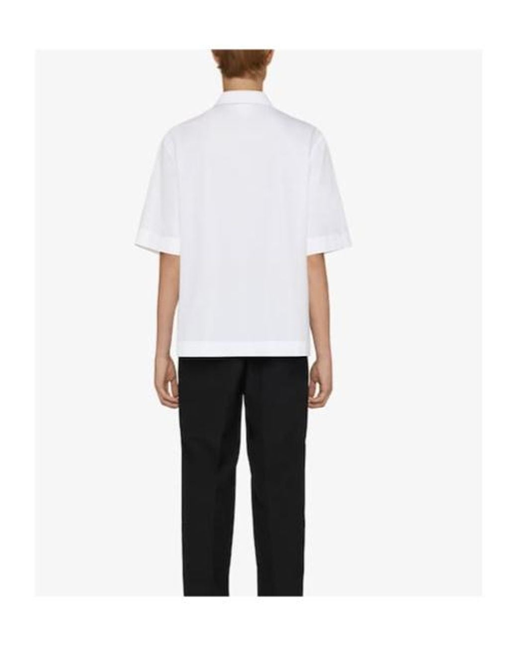 Givenchy White Logo Printed Short-Sleeved Shirt for men