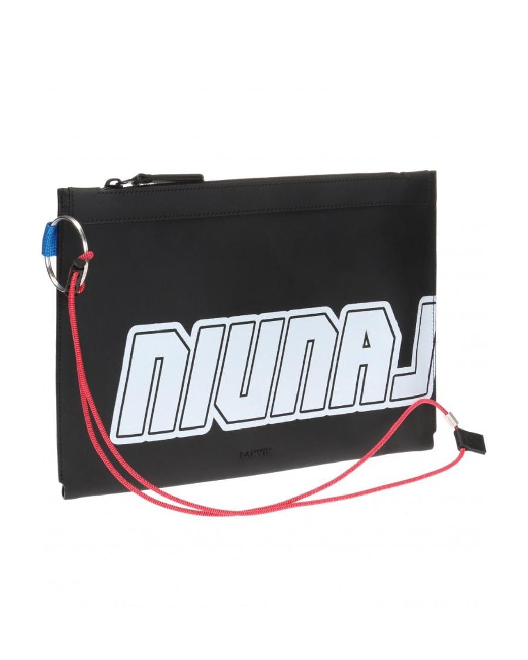 Lanvin Black Logo Clutch for men
