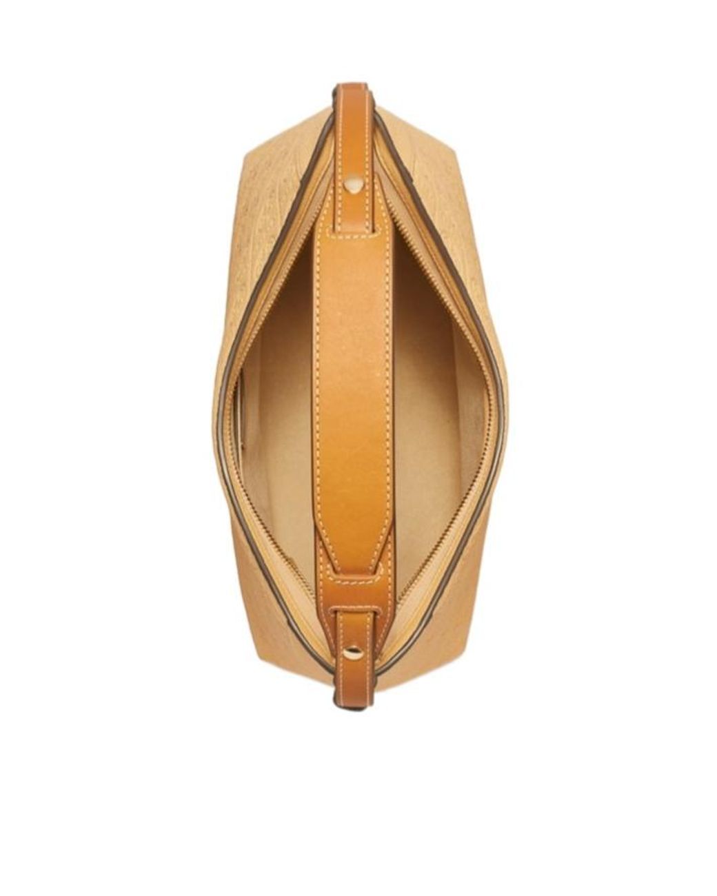 Tory Burch Natural T Monogram Pebble Messenger