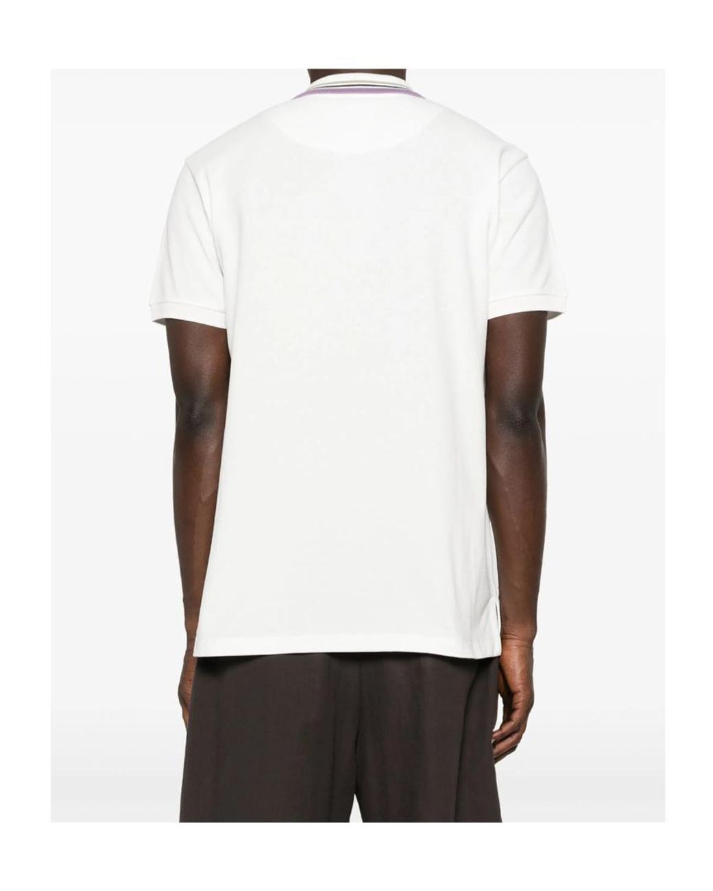 Vivienne Westwood White Short Sleeved Orb-Embroidered Polo Shirt for men