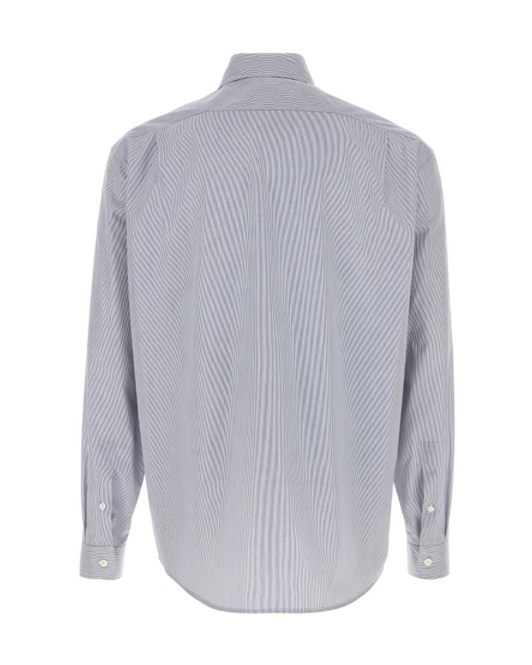 The Row Blue Embroidered Poplin Pompeo Shirt for men