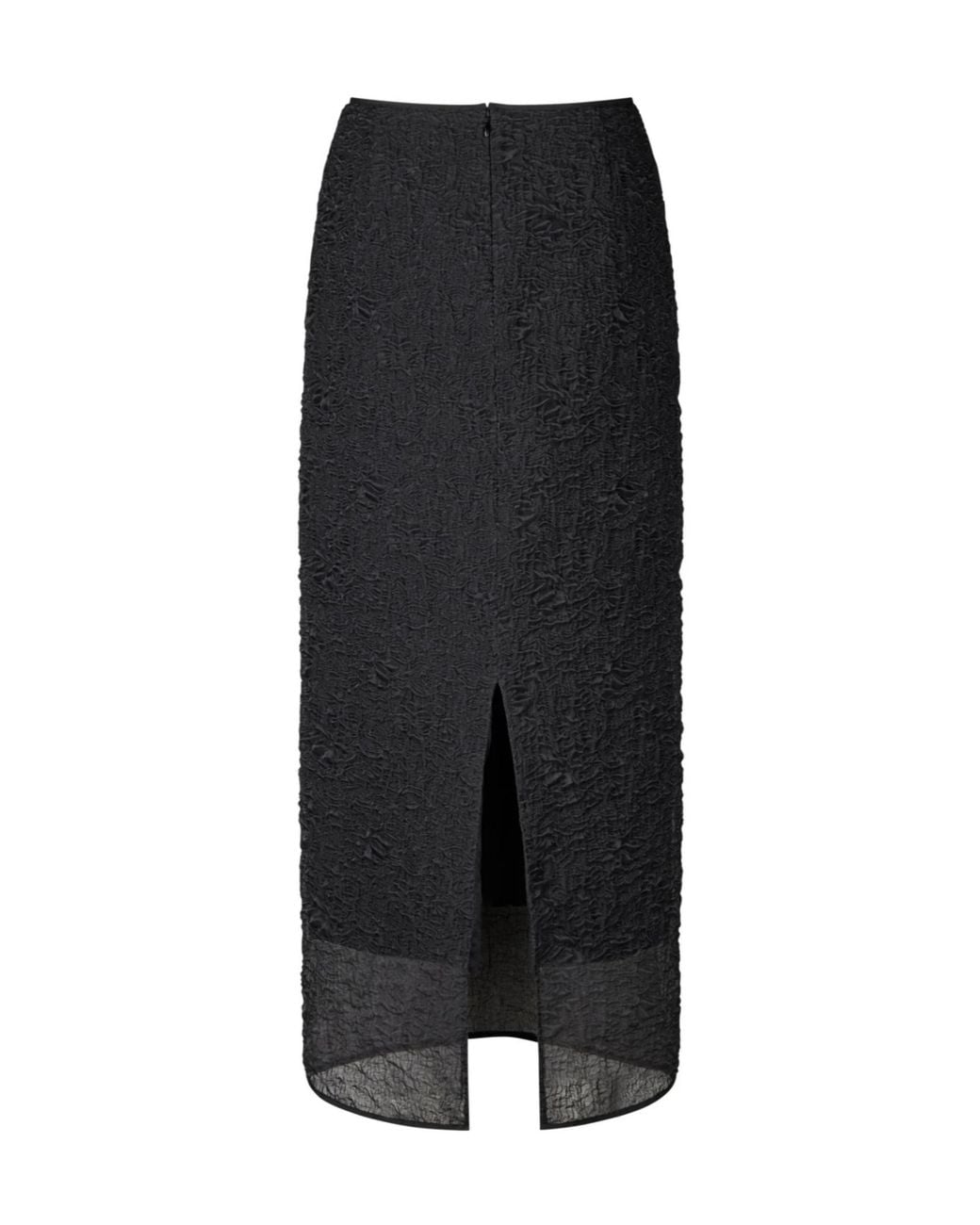 CECILIE BAHNSEN Black Back Slit Midi Skirt