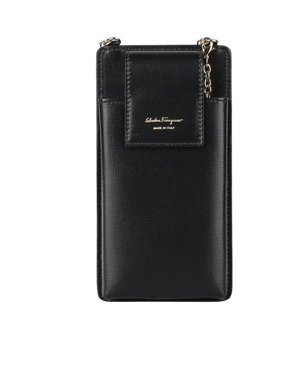Ferragamo Black Bow Tie Mobile Phone Bag