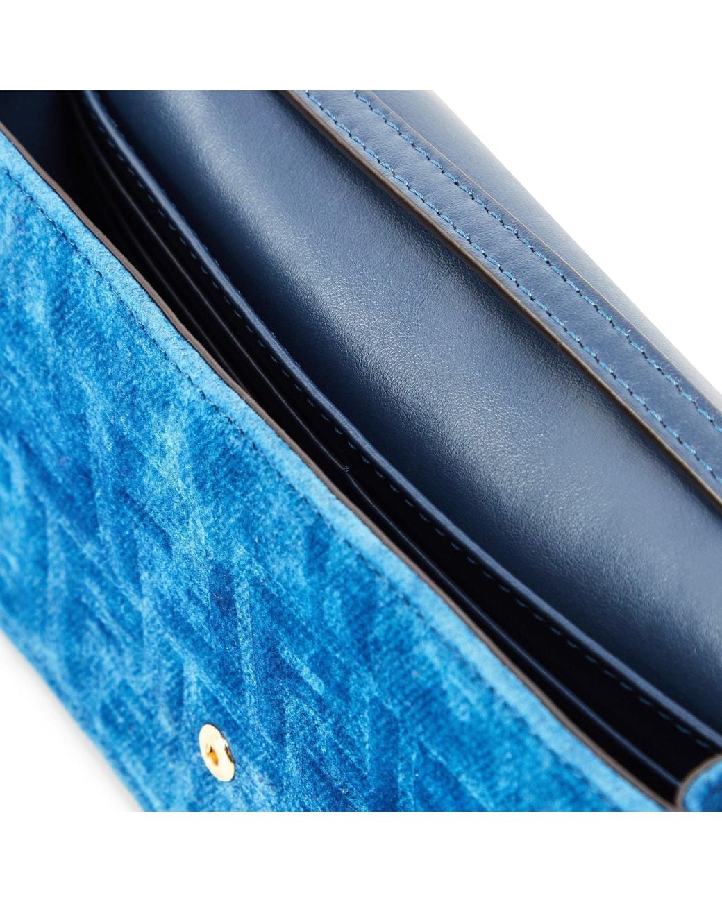 Fendi Blue Solid Color Handbag