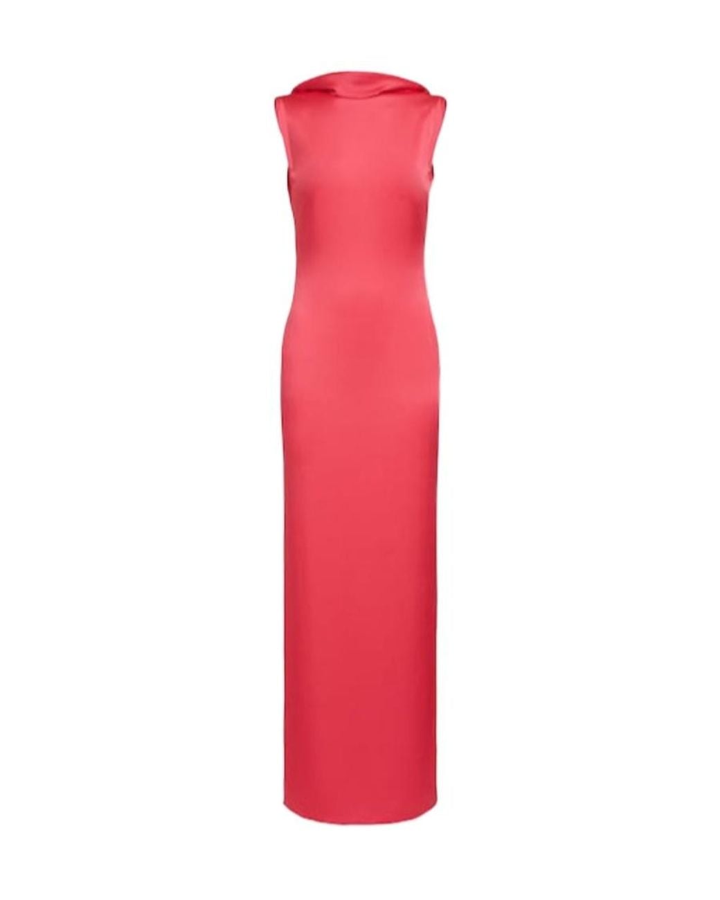 Versace Red Backless Mid-Length Dress