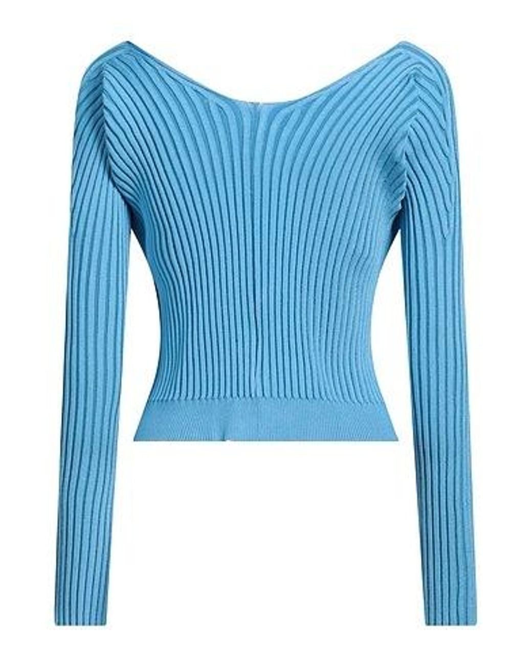 Jacquemus Blue Simple Knitted Top