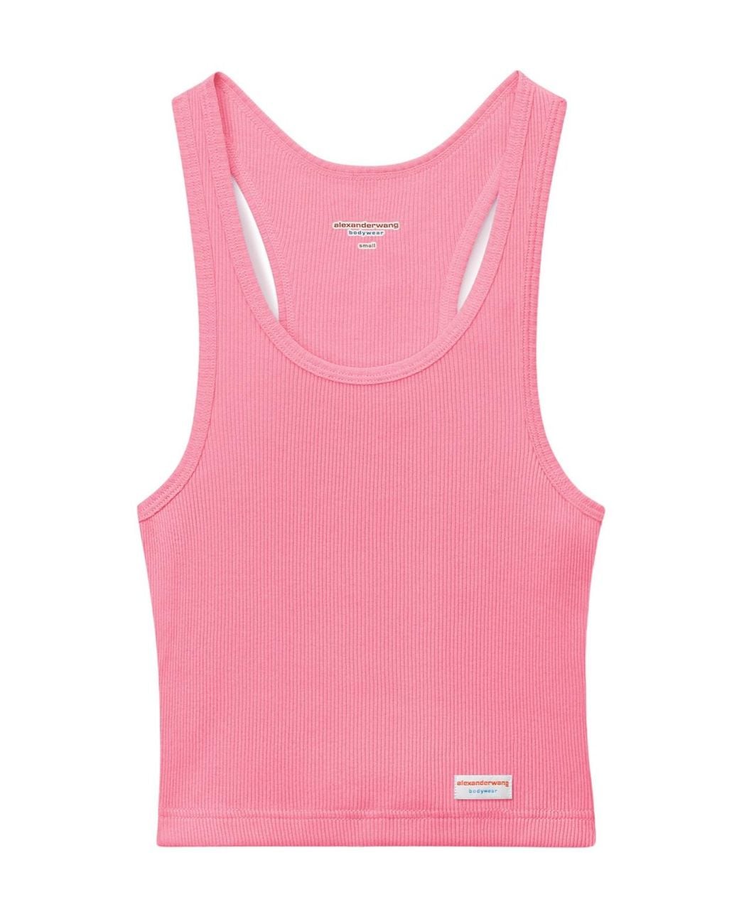 Alexander Wang Pink Classic Ribbed Cotton Racer Tank