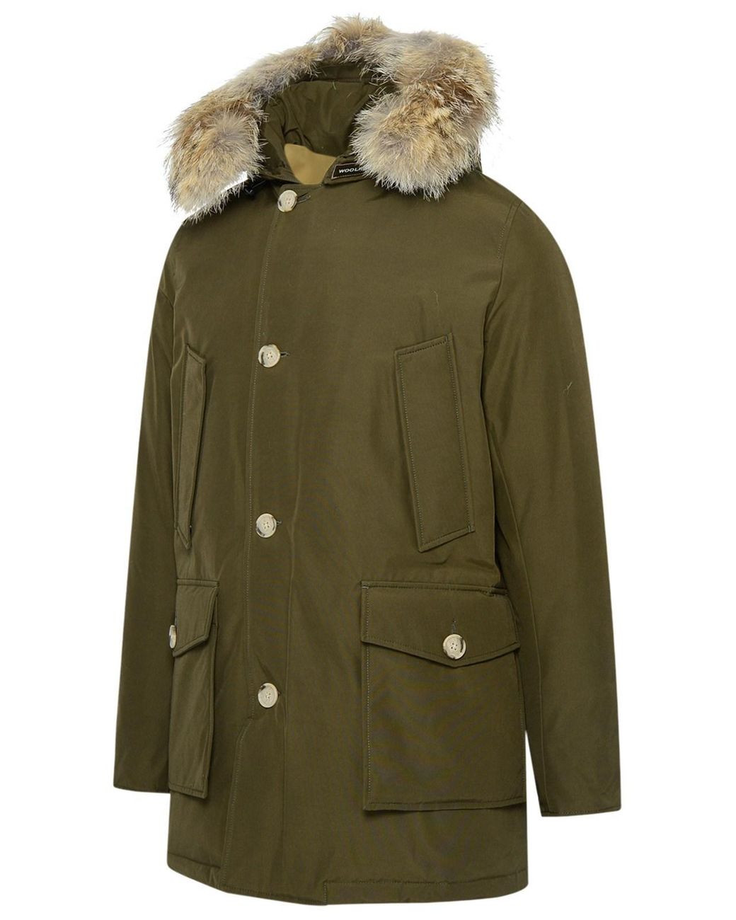 Woolrich Green Arctic Hooded Padded Parka for men