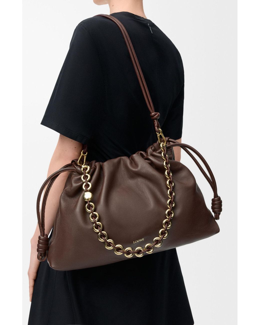 Loewe Brown Large Flamenco Soft Nappa Lamb Leather Purse