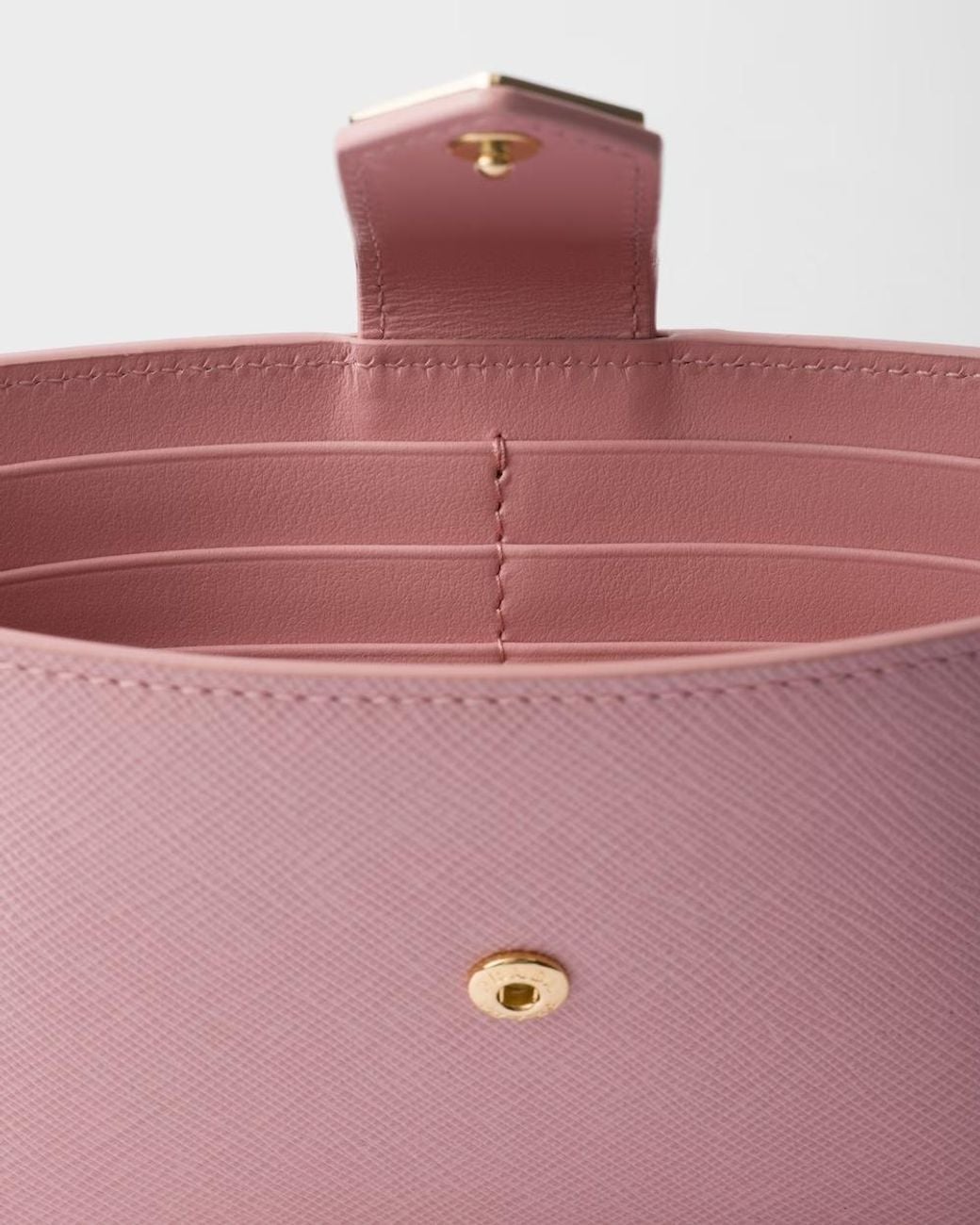 Prada Pink Snap-Closure Leather Wallet