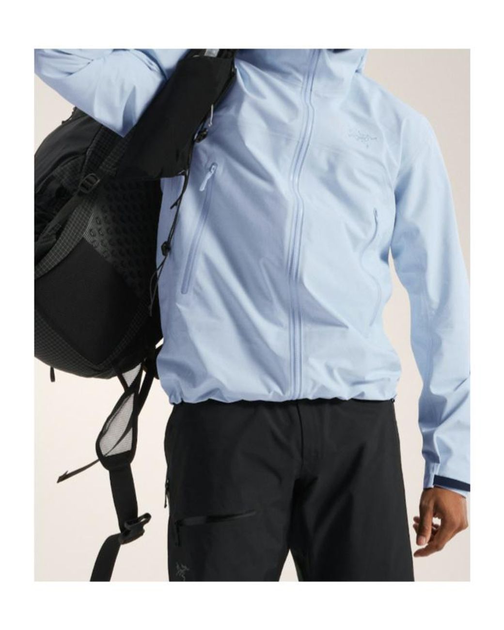 Arc'teryx Blue Logo-Embroidered Hooded Jacket for men