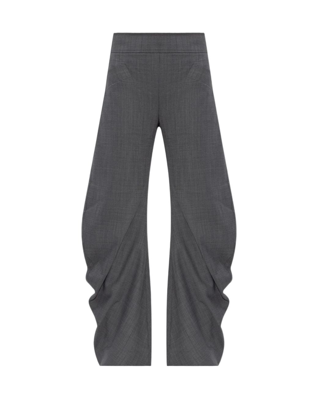 Ganni Gray Wide Trousers