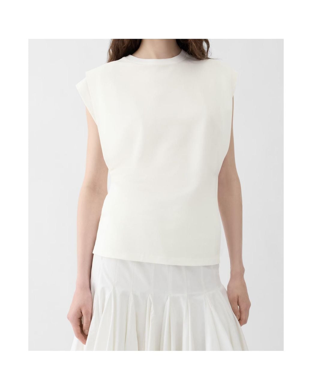 Jacquemus White Sleeveless Boxy T-Shirt