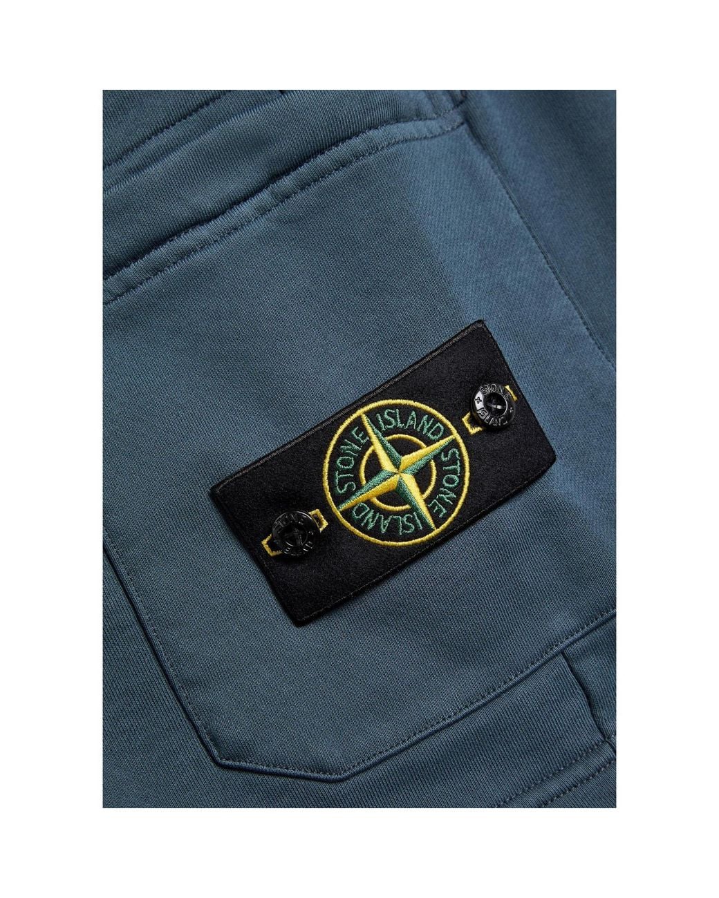 Stone Island Blue Drawstring Utility Shorts for men