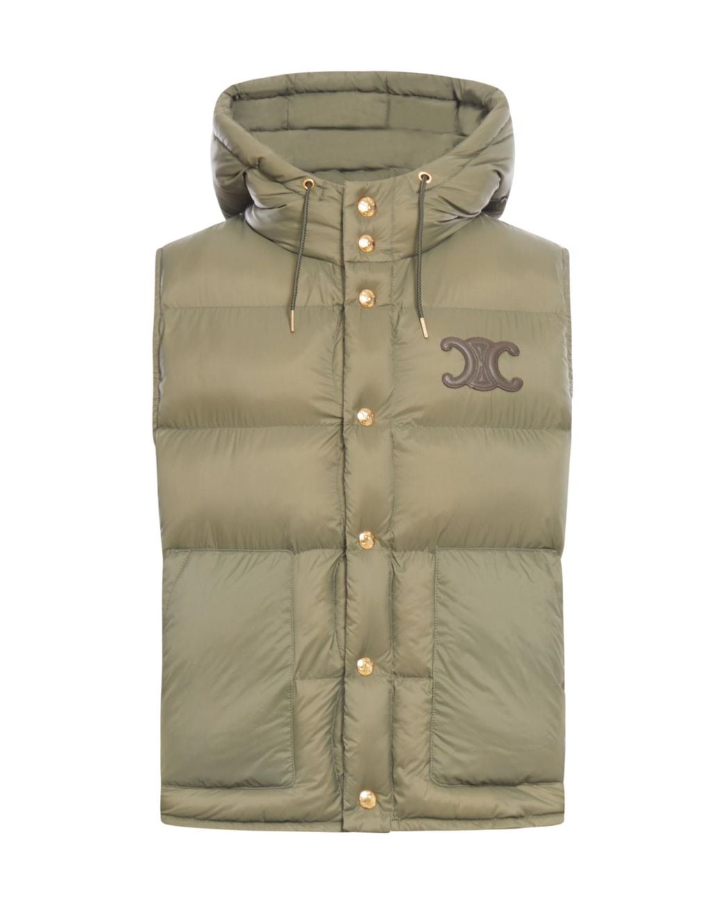 Céline Green Sleeveless Down Jacket