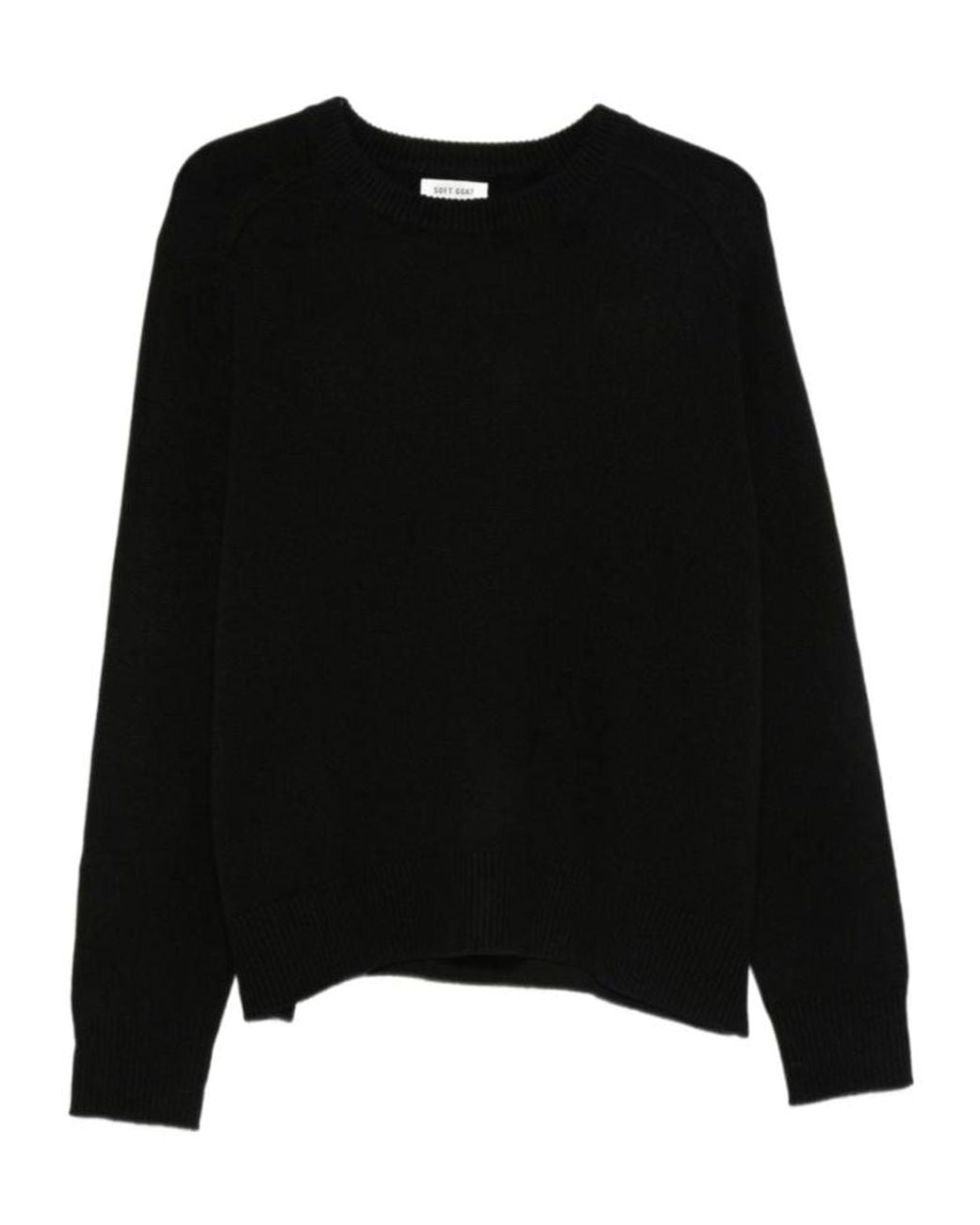 Soft Goat Black Long-Sleeve Knit Top
