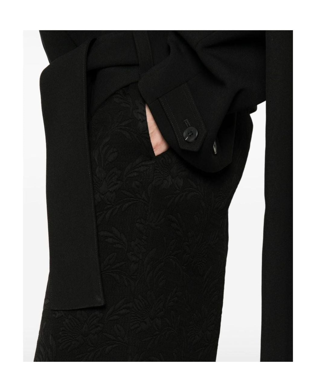 Dries Van Noten Black Casual Pants With Belt Loops
