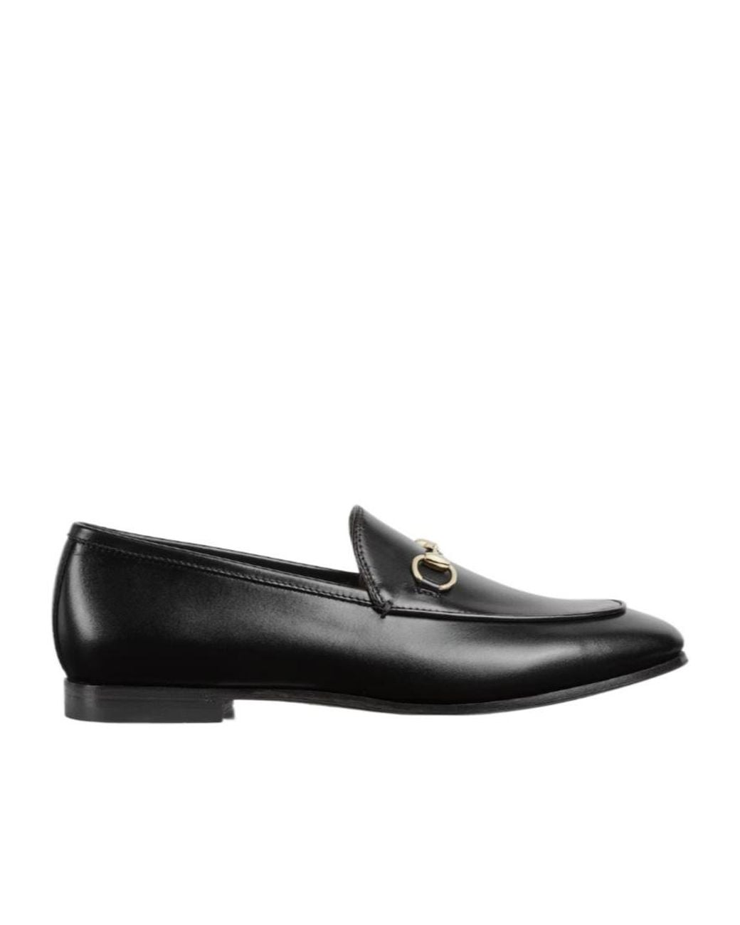 Gucci Black Jordaan Horsebit Loafers