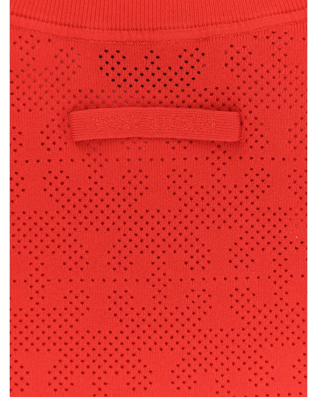 Tory Burch Red T Monogram Jacquard Jumper